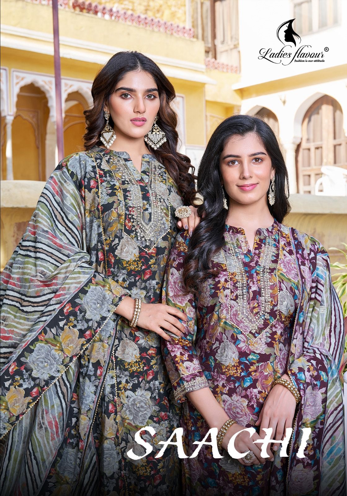 Saachi By Ladies Flavour Readymade Kurti With Bottom Dupatta