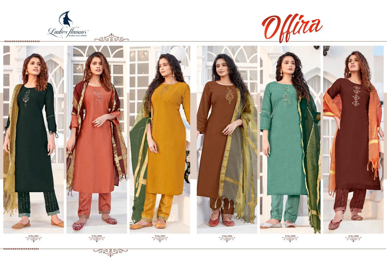 Ladies Flavour Offira Latest Fancy Casual Wear Heavy Nylon Viscose With Embroidery With Hand work Readymade Collection
