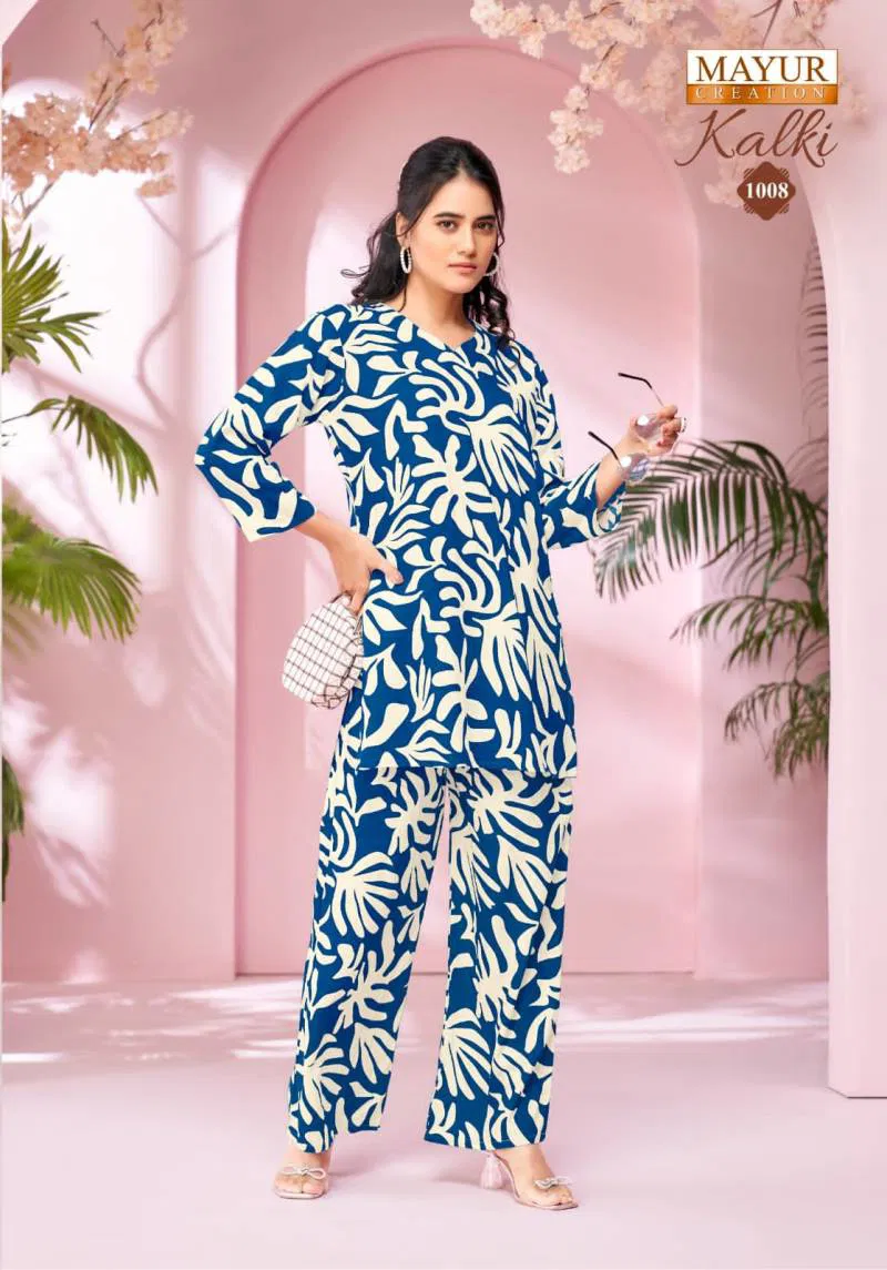 Kalki Vol 1 By Mayur Rayon Printed Co Ord Set Wholesalers In Delhi