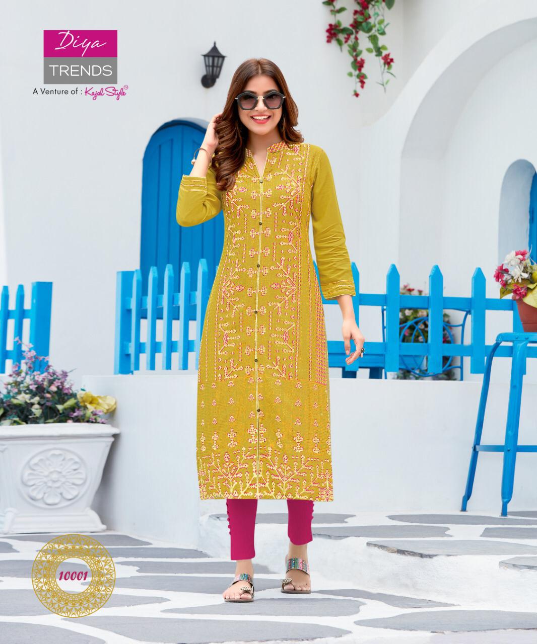 Garden City 10 Ethnic Wear Designer Printed Rayon Kurtis Collection
