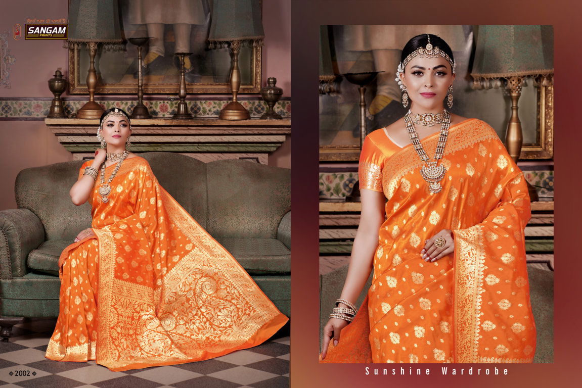 Sangam Padmakshi Latest Heavy fancy Festive Wear Banarsi Silk Sarees Collection