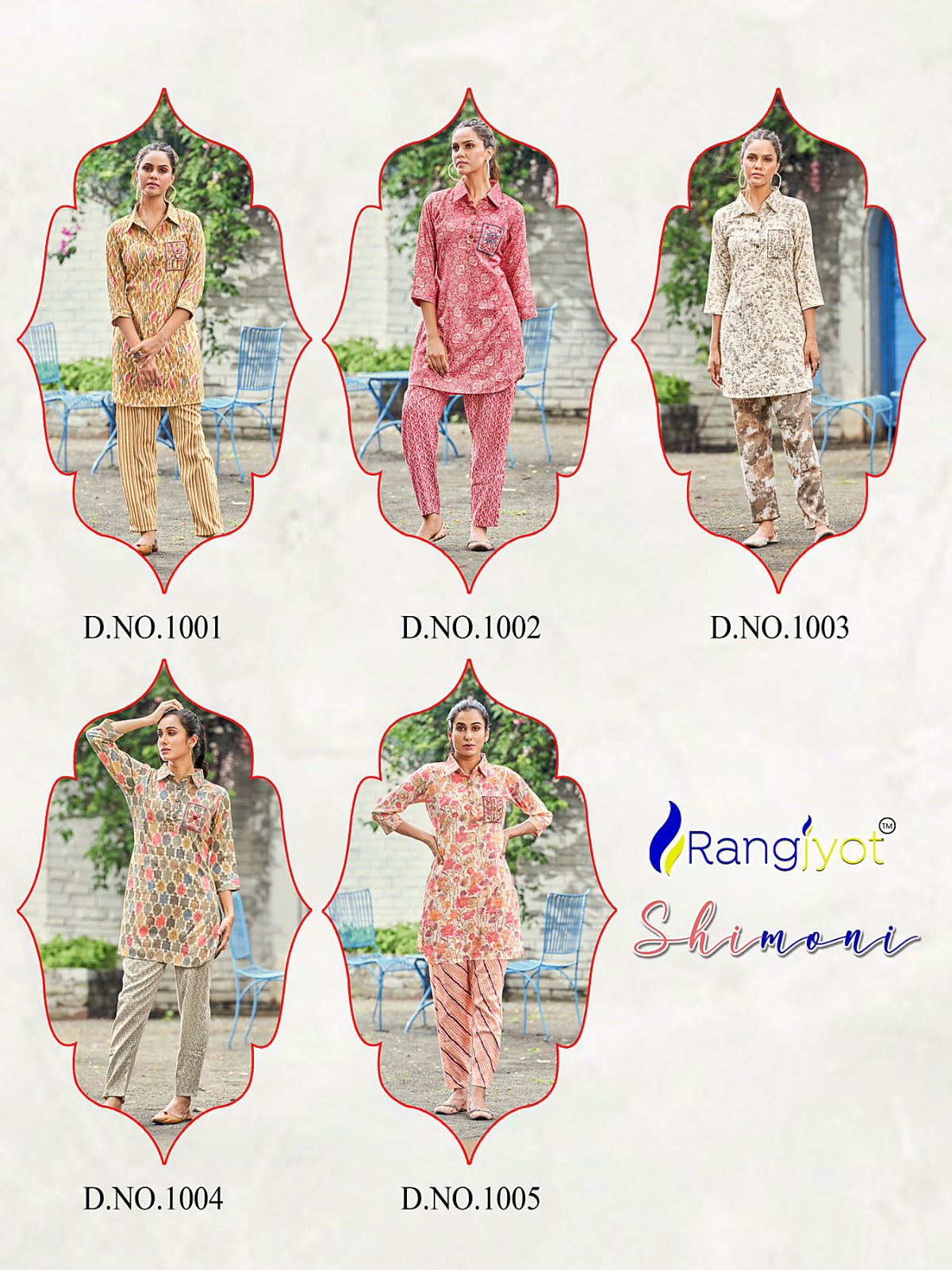 Rangjyot Shimoni Vol 1 Printed Cord Set Catalog
