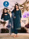 Pranisha By Kaya Vertican Kurti With Bottom Dupatta Wholesale Price In Surat