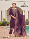 Sargun By Alok Viscose Maslin Jacquard Designer Dress Material Wholesale Suppliers In India