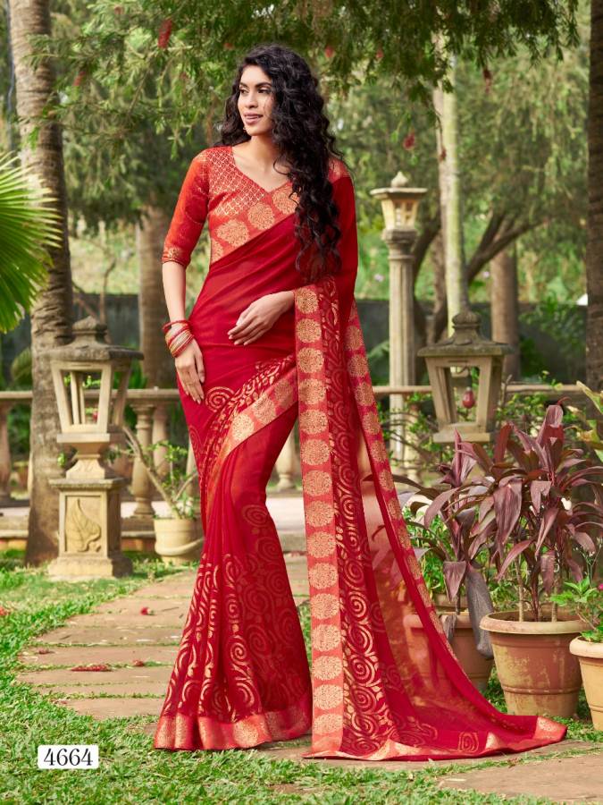 Priya Paridhi Libaas Vol 4 Latest Party Wear Designer Foil Print With Lace Border Saree collection 