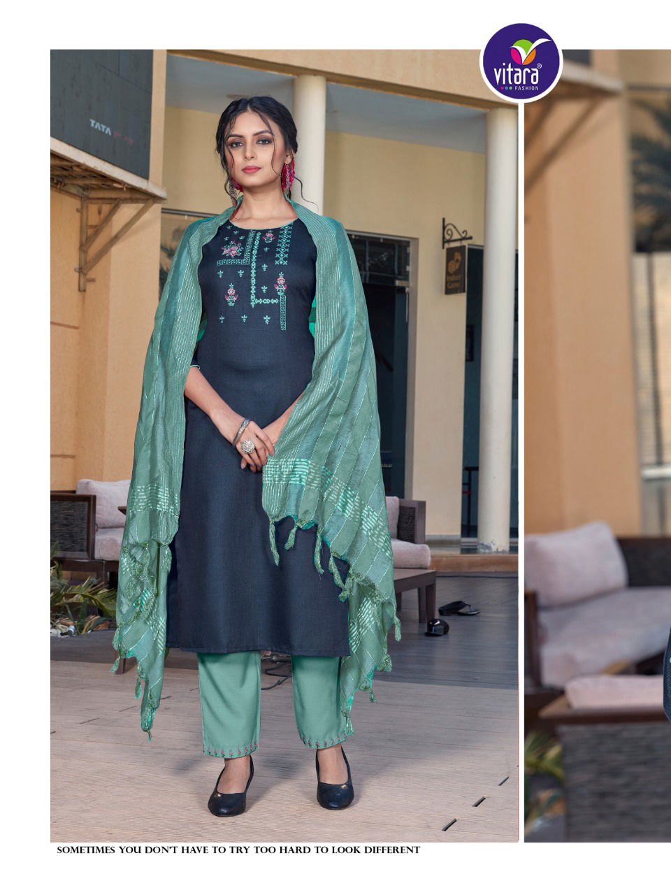 Vitara Ultron Fancy Designer Festive Wear Kurti With Pant And Dupatta Readymade Collection
