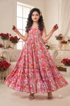 Lucaya Kids Vol 1 Rayon Digital Printed Flare Gown Set