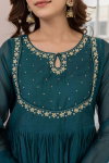 Naisha K 136 Mal Chanderi Anarkali Kurti Bottom With Dupatta Exporters In India