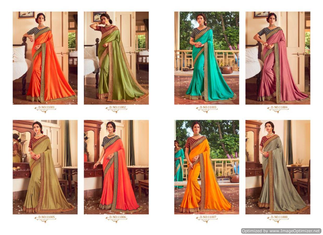 Saroj Afreen Exclusive Designer Vichitra Silk Festive Wear Saree Collection
