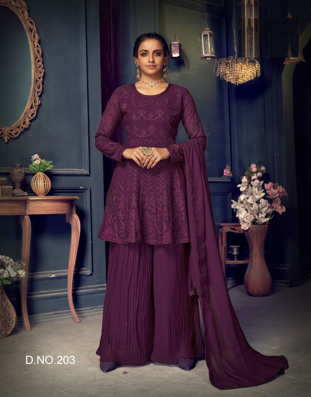 Nazneen Zaida 201 Series Heavy Festive Wear Georgette Designer Salwar Kameez Collection