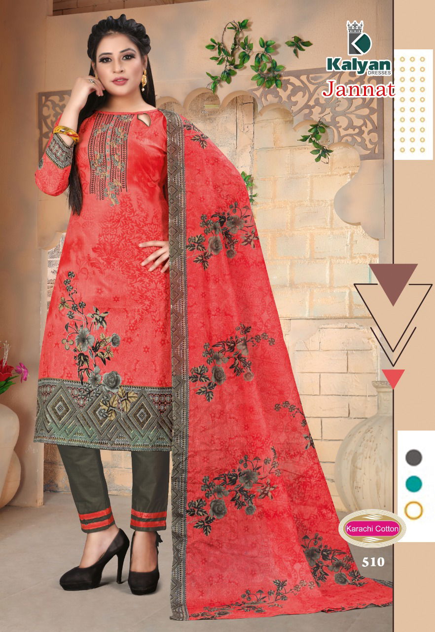 Kalyan Jannat Latest Daily Wear Karachi Printed Cotton Dress Material Collection 
