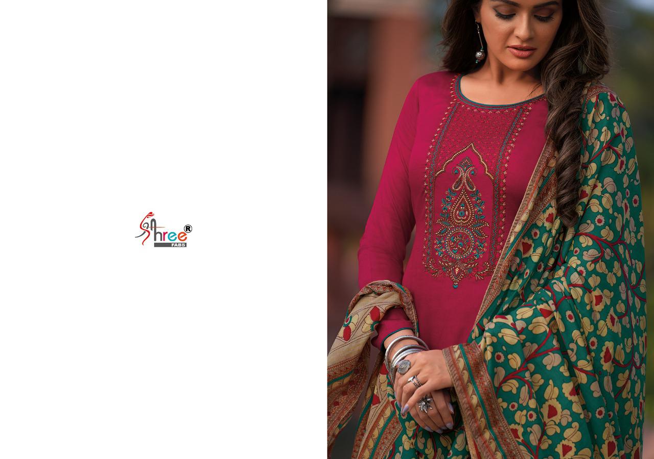 Shree Chevron Fancy Festive Wear Jam Cotton Print With Exclusive Self Embroidery Designer Dress Material Collection
