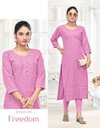 Freedom 2 By Tunic House Rayon Chikankari Worked Stylish Kurtis Bulk Orders In India