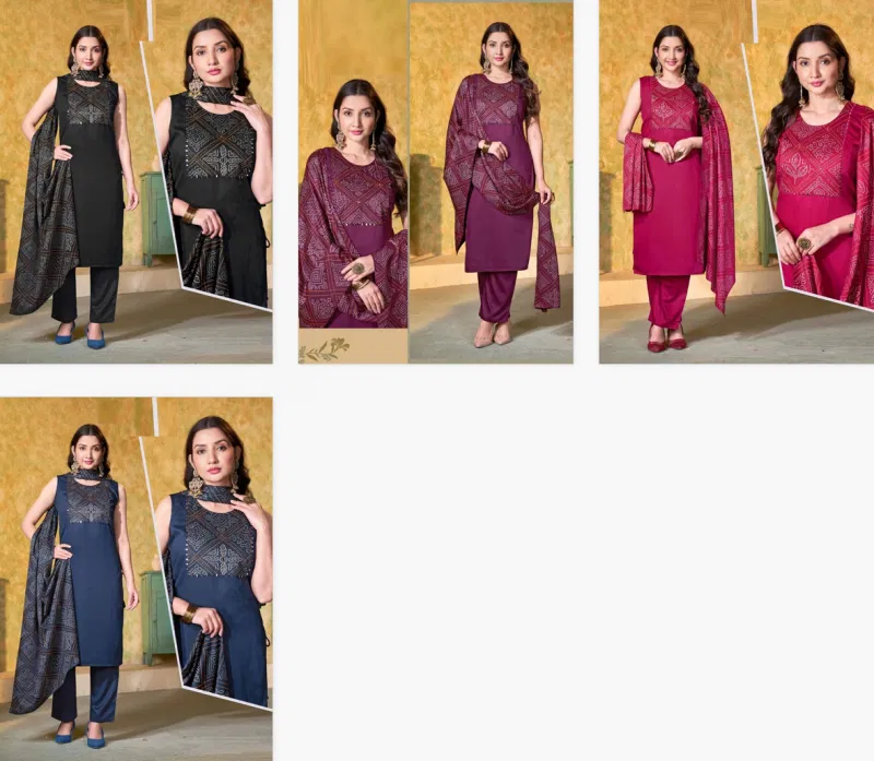 Afs Manch 01 Ghazi Silk Kurti Bottom With Dupatta Wholesale Online