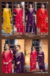 Vrinda By Rangoon Silk Emboidery Top With Bottom Dupatta Suppliers In India