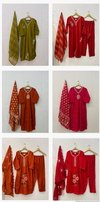 Naisha K 340 Roman Silk Embroidery Kurti With Pant Dupatta Exporters In India