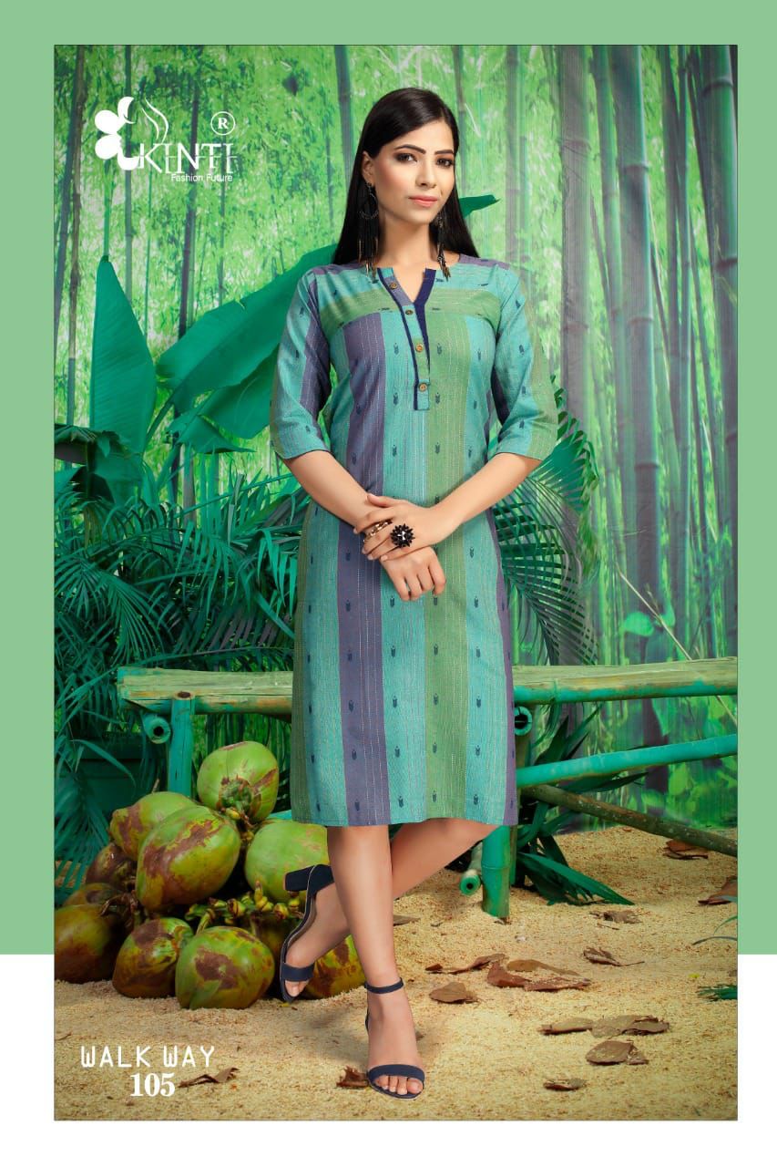 Kinti Walkway Handloom Ethnic Wear South Cotton Straight Designer Kurtis Collection
