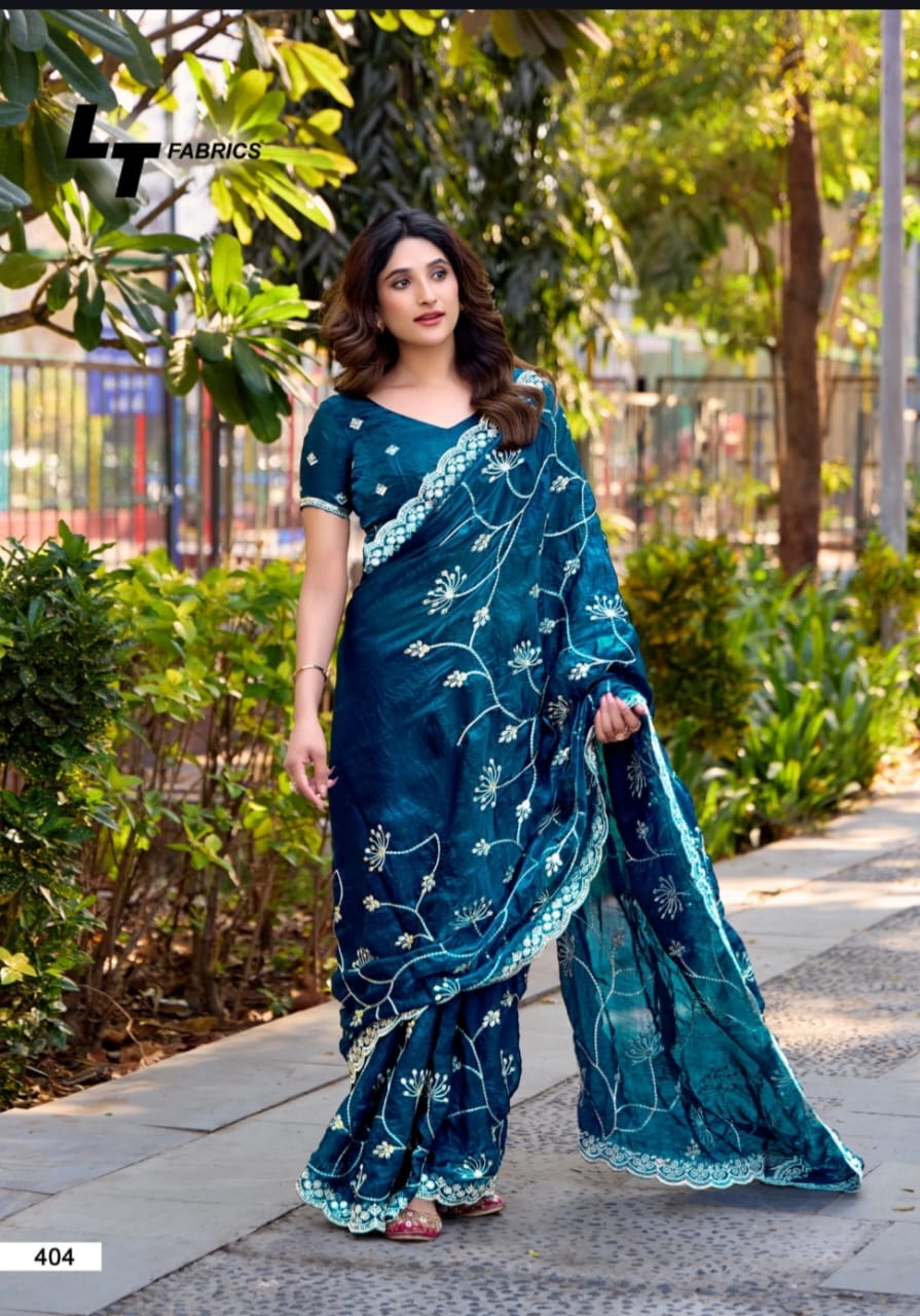 Lightning Vol 4 By LT Nc Malai Silk Designer Saree Suppliers In India
