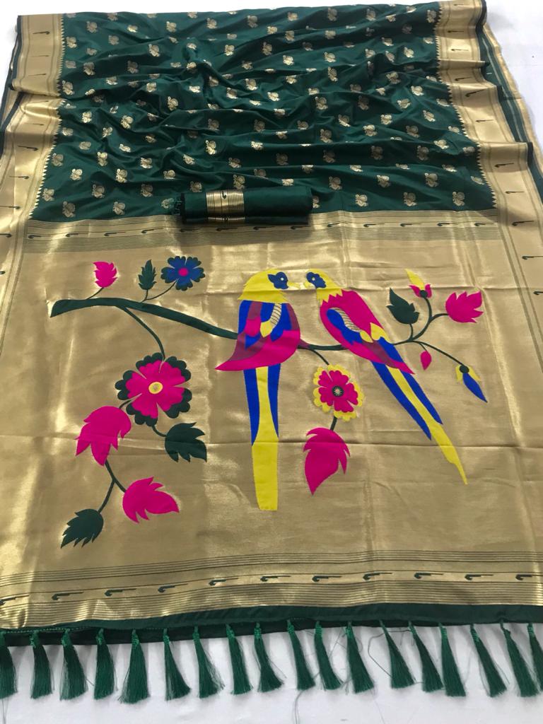 Rajyog New Paithani Silk Latest fancy Festive Casual Wear Silk Sarees Collection