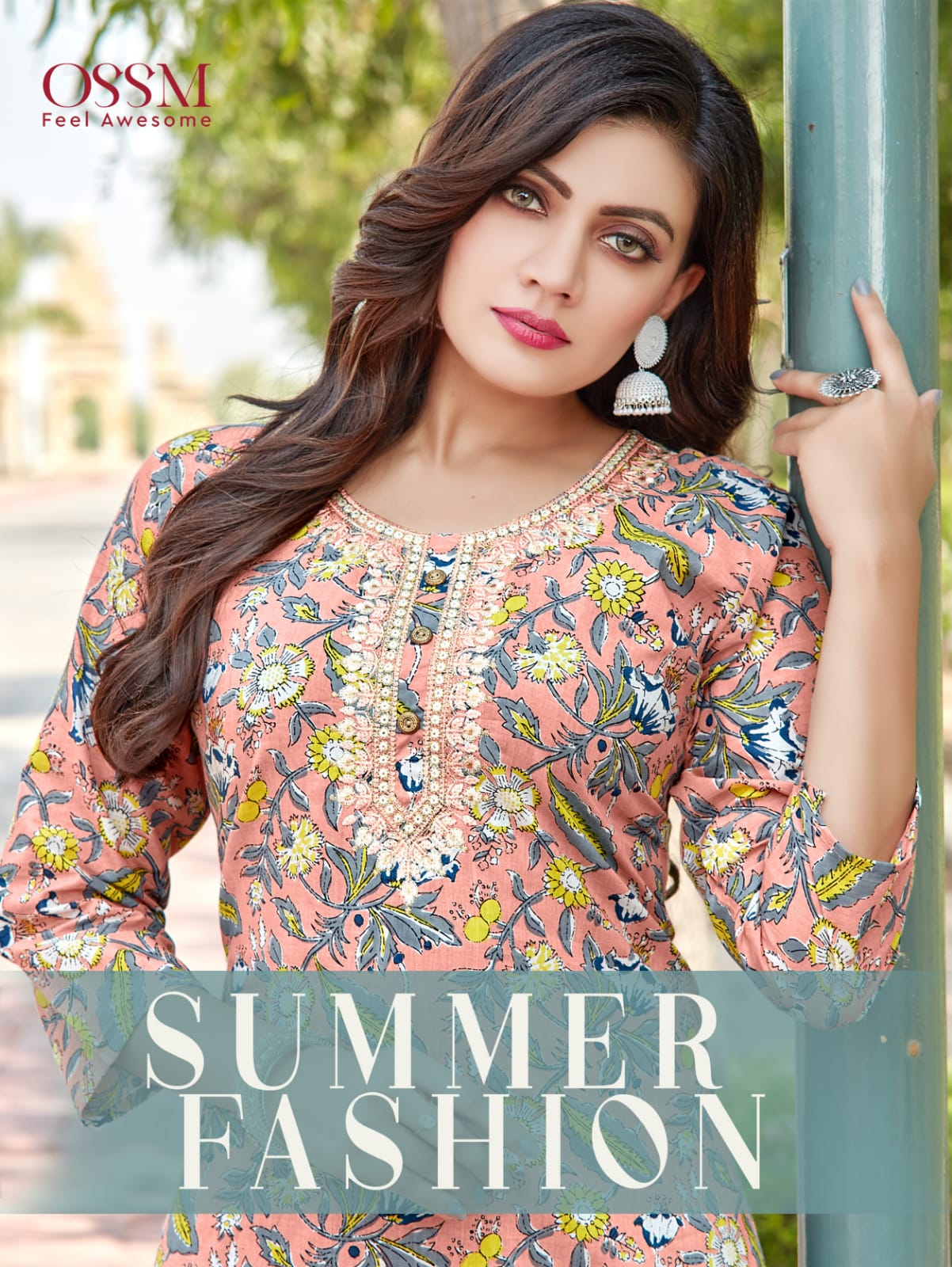 Ossm Summer Fashion Cotton Printed Regular Wear Kurti Collection