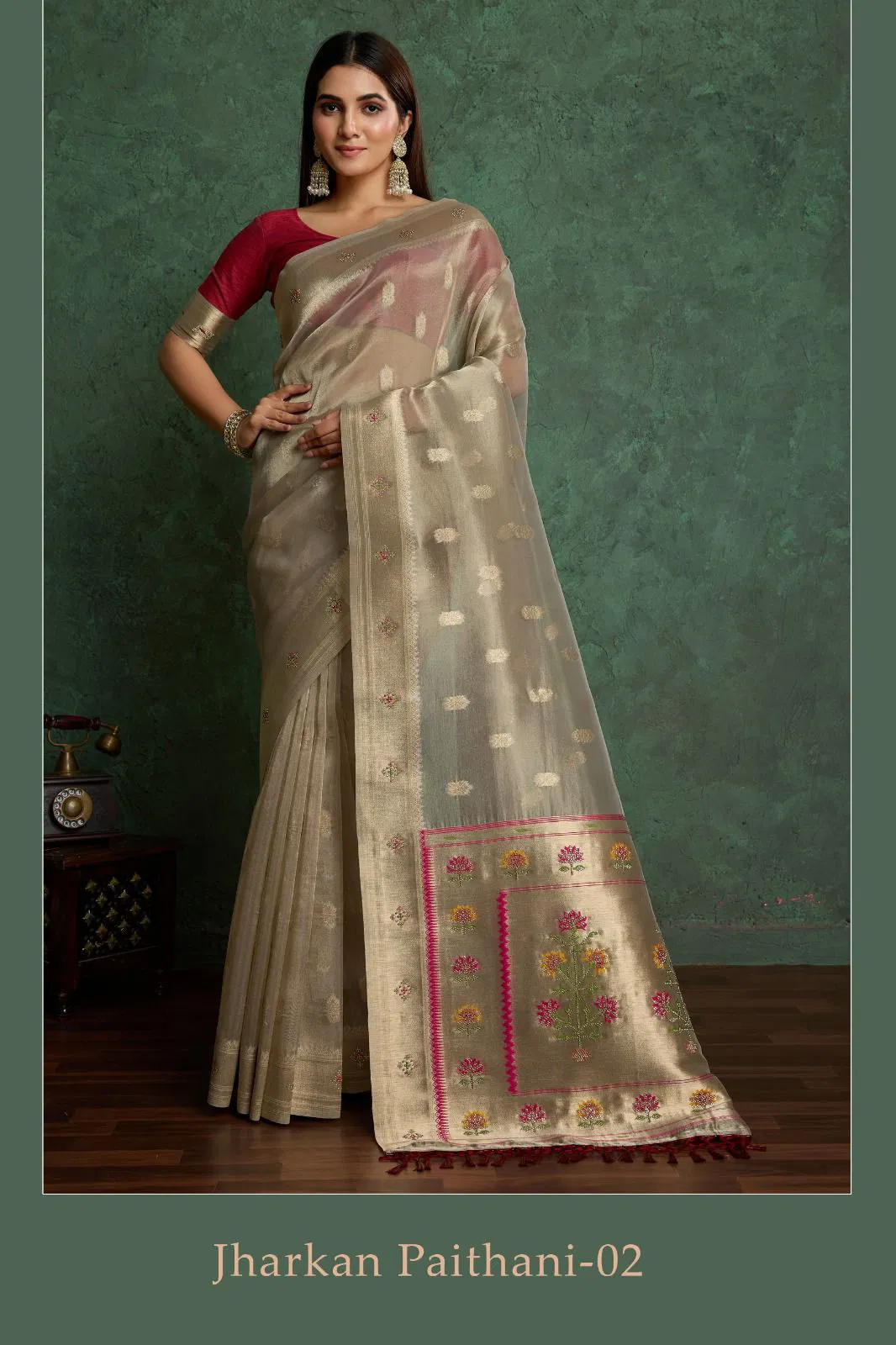 Jarkan Paithani By Rajtex Pure Tissue Wedding Wear Saree Wholesale Online