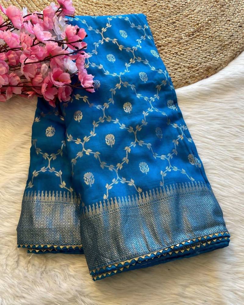 Kc 307 Wedding Wear Stylish Russian Silk Saree Exporters In India
