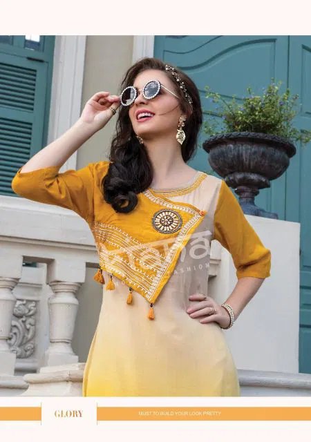 Kiana Amora Fancy Elegant Latest Designer Heavy Casual Wear Kurti With Bottom Collection
