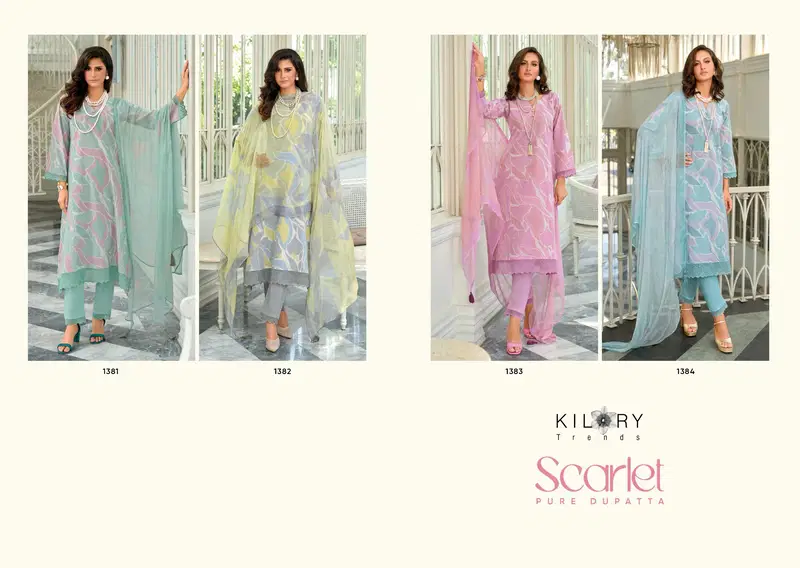 Scarlet By Kilory Lawn Cotton Digital Printed Salwar Kameez Wholesalers In India