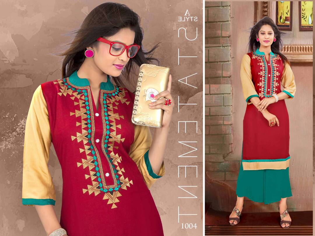 R-Kausar Vol 39 Fancy Latest Designer regular Casual Wear Rayon Printed Kurtis With palazzo Collection
