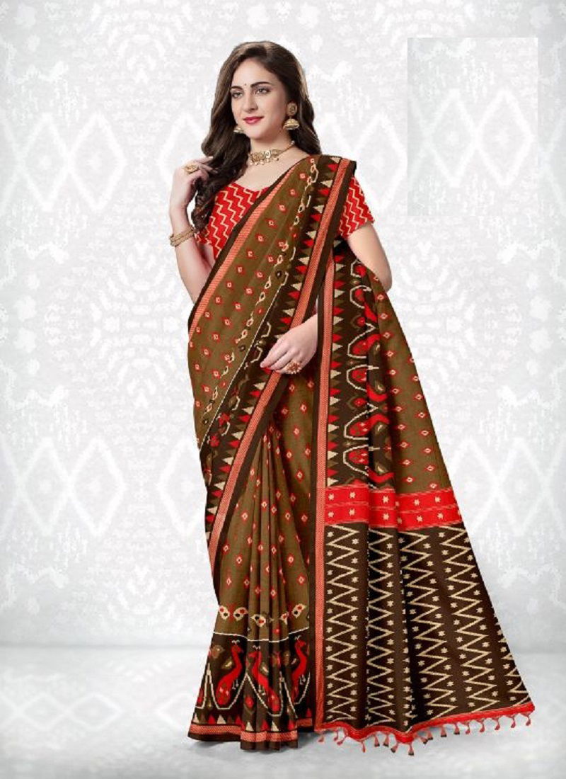 Deeptex Ikkat Special 5 Cotton Printed Regular Wear Fancy Saree Collection