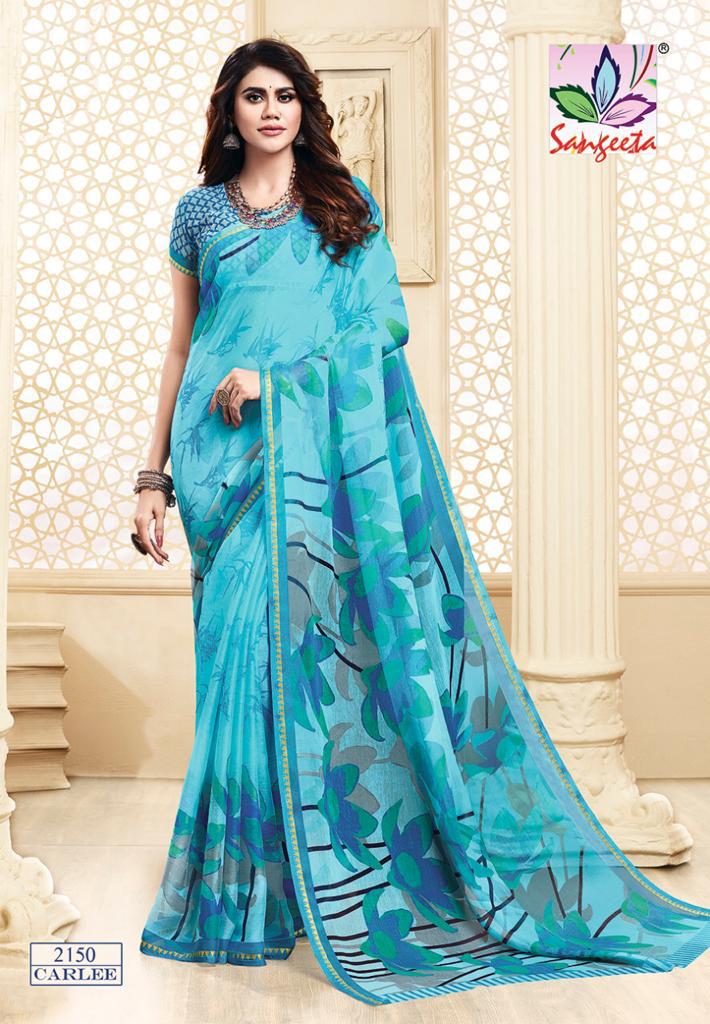 Sangeeta Latest Collection Of Casual Daily Wear Printed Chiffon Saree 
