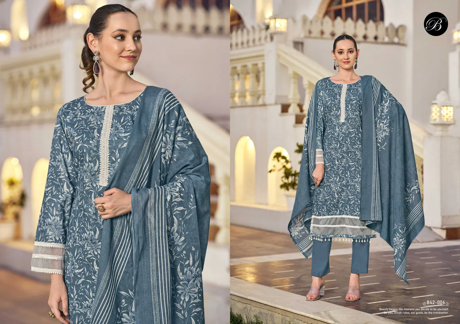 Flamingo Vol 2 By Belliza Cotton Printed Dress Material Exporters In India