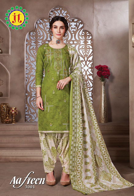 Jt Afreen 3 Latest Fancy Designer Regular Casual Wear Printed Cotton Dress Material Collection
