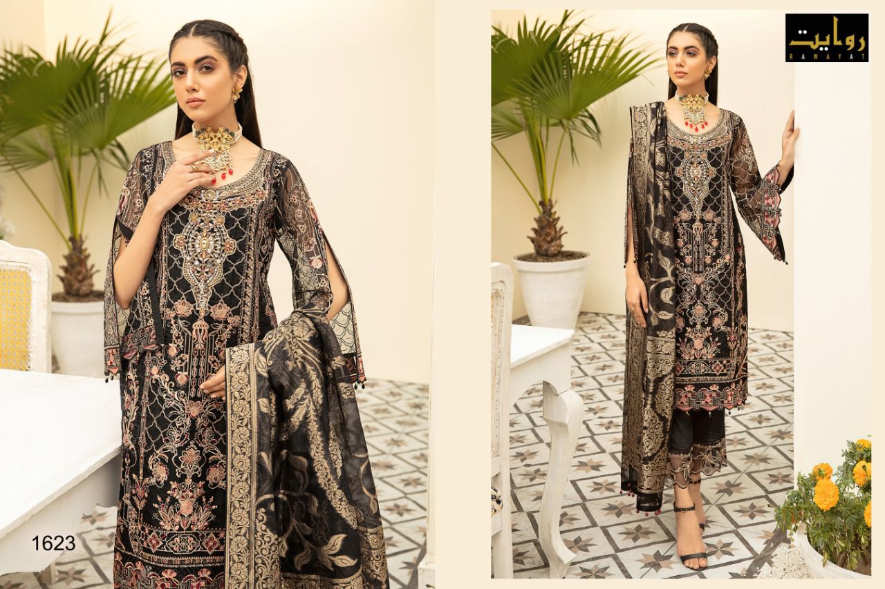 Rawayat Ramsha 6 New Festive Wear Georgette Embroidery Pakistani Salwar Kameez Collection