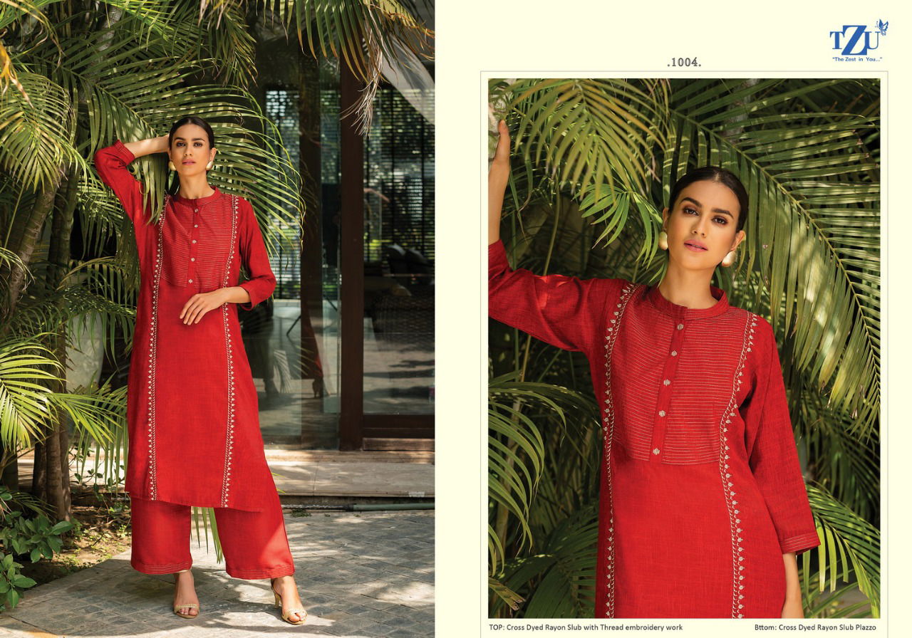 GLAZED Latest Fancy Designer Festive Wear Heavy Dyed Rayon Embroidery Kurtis With Bottom Collection