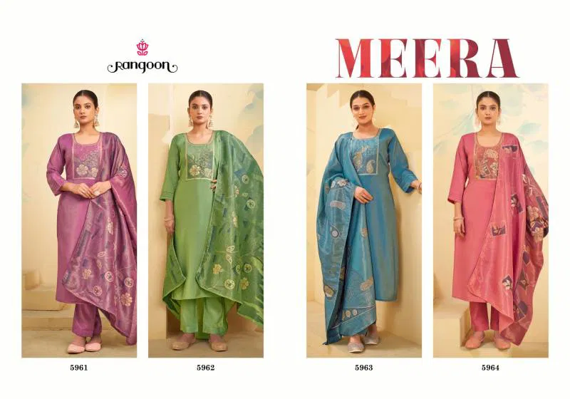 Rangoon Meera 5961 Series Kurti Bottom With Dupatta Best Wholesale Shop In Surat
