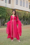 KA 1077 Faux Blooming Embroidered Designer Readymade Suits Exporters In India