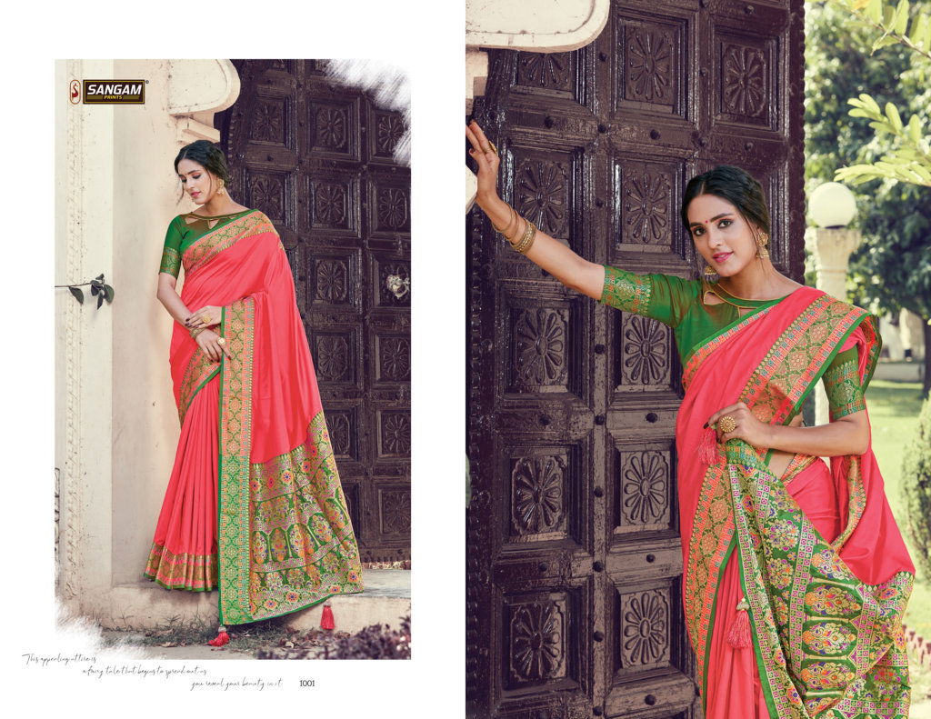 Sangam Sea Latest Fancy Designer Heavy Festive Wear Pure Silk Saree Collection
