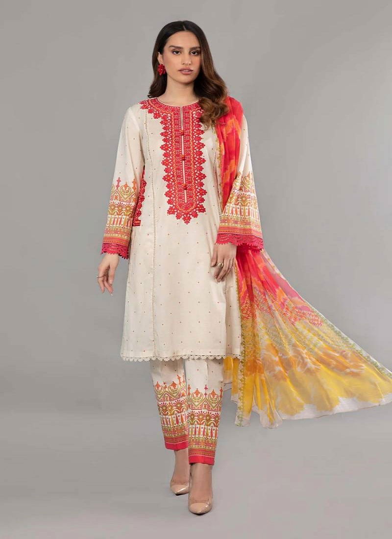 Aasha 1166 Cotton Dupatta Pakistani Salwar Kameez Online Wholesale