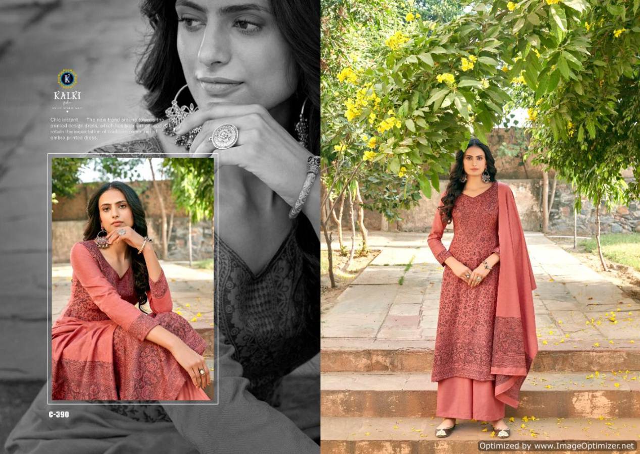 Kalki Gulmohar Vol 3 Latset Designer Printed Casual Wear Pure Handloom Weaving Pashmina Dress Material Collection