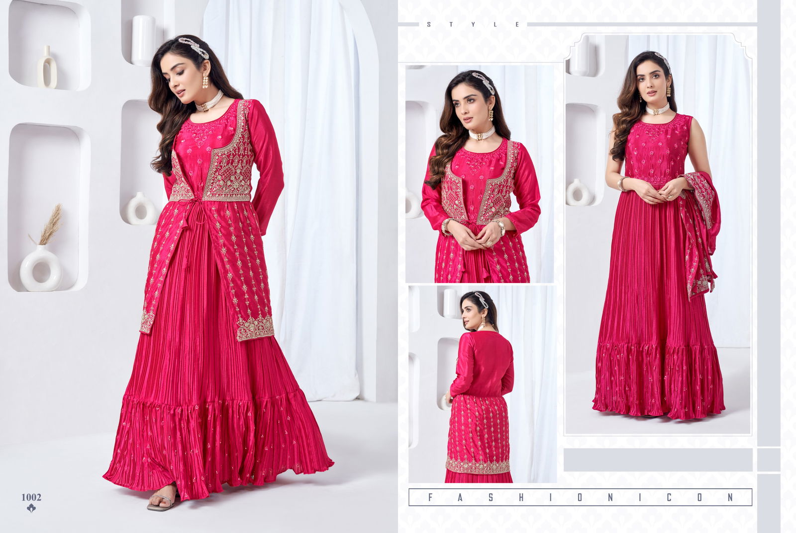 Pakh By Kf Party Wear One-Piece with Jacket Gown Catalog