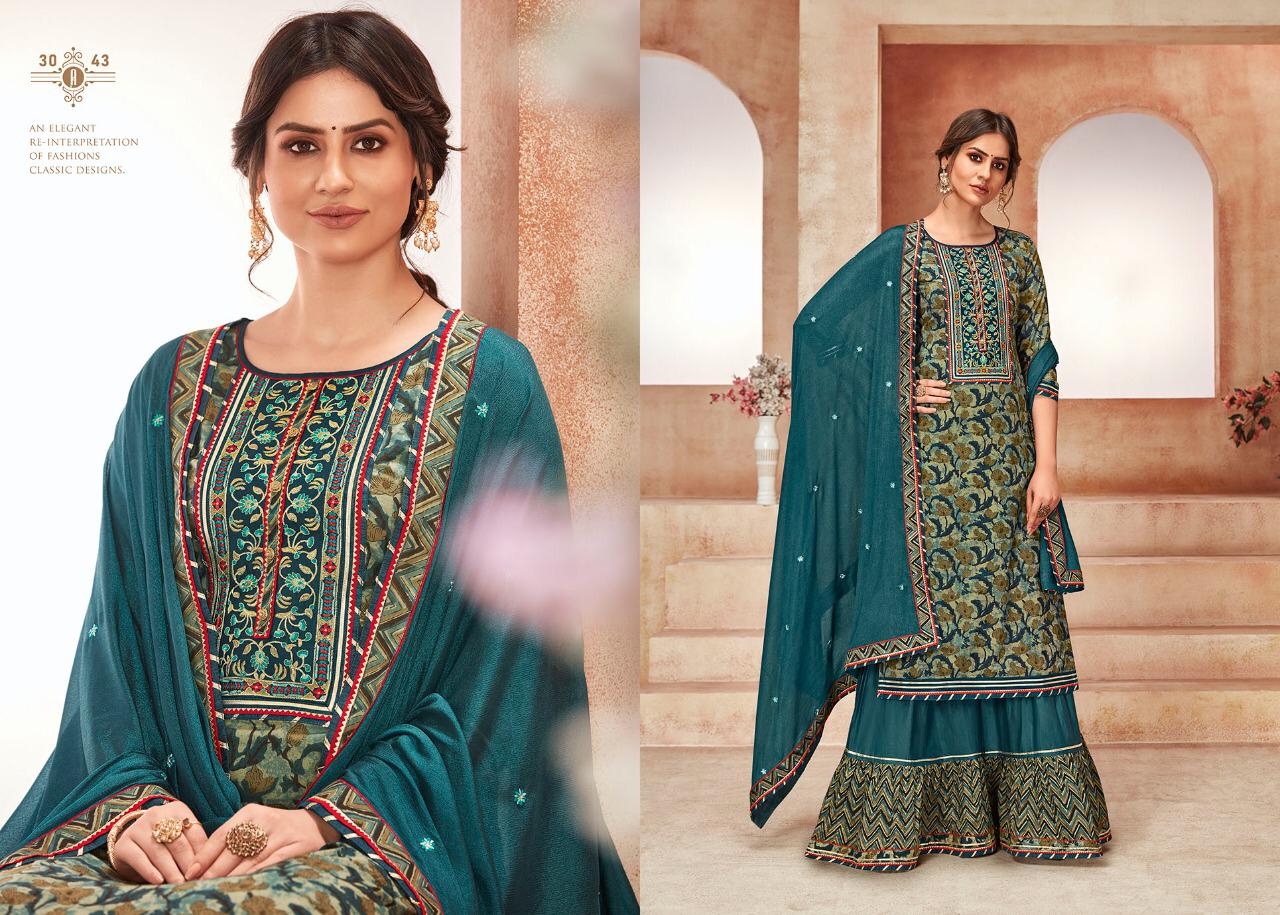 Rangoon Naira Exclusive Cotton Embroidery Work Heavy Wedding Wear Ready Made Collection
