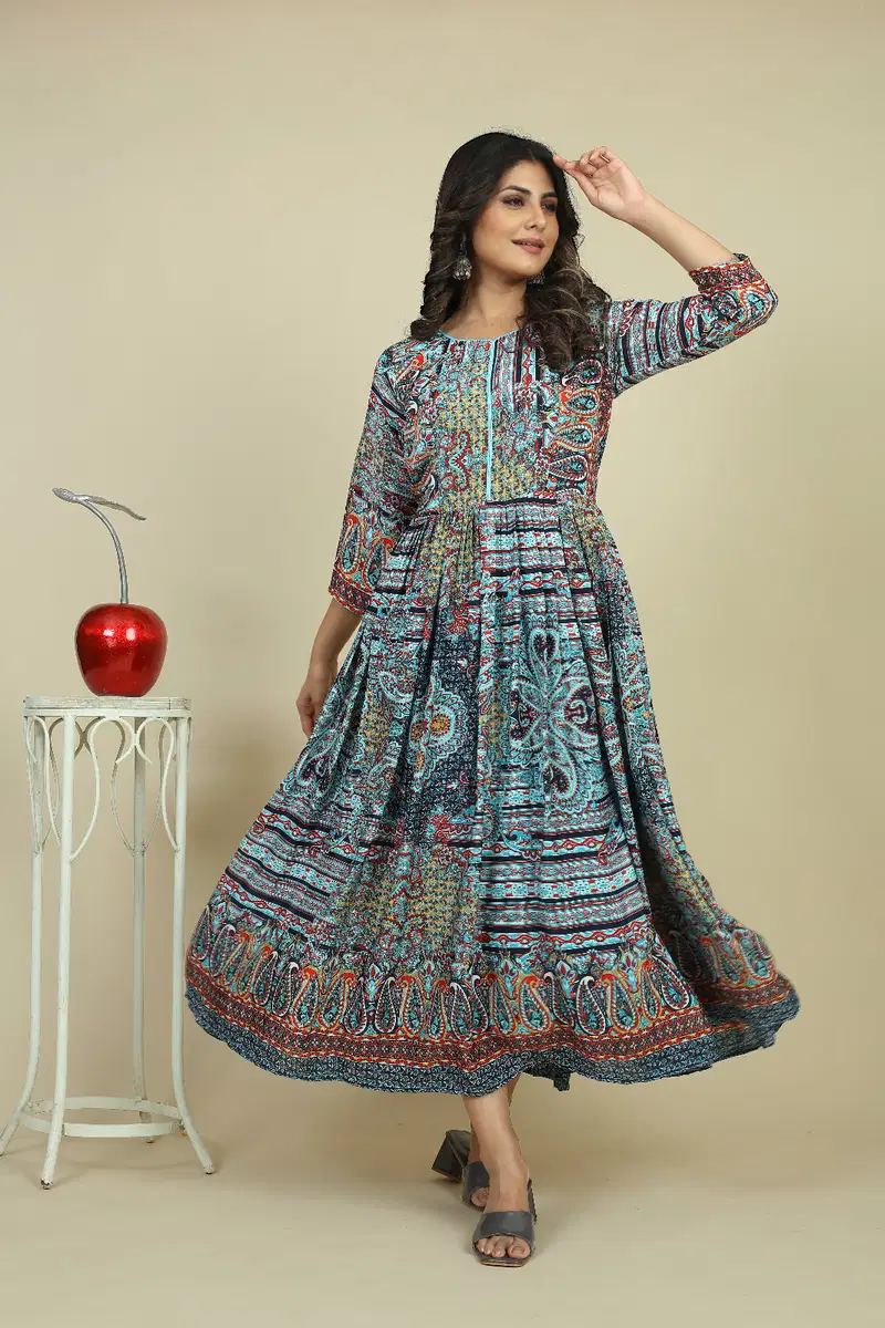 Sandiya important Printed Long Kurtis Catalog