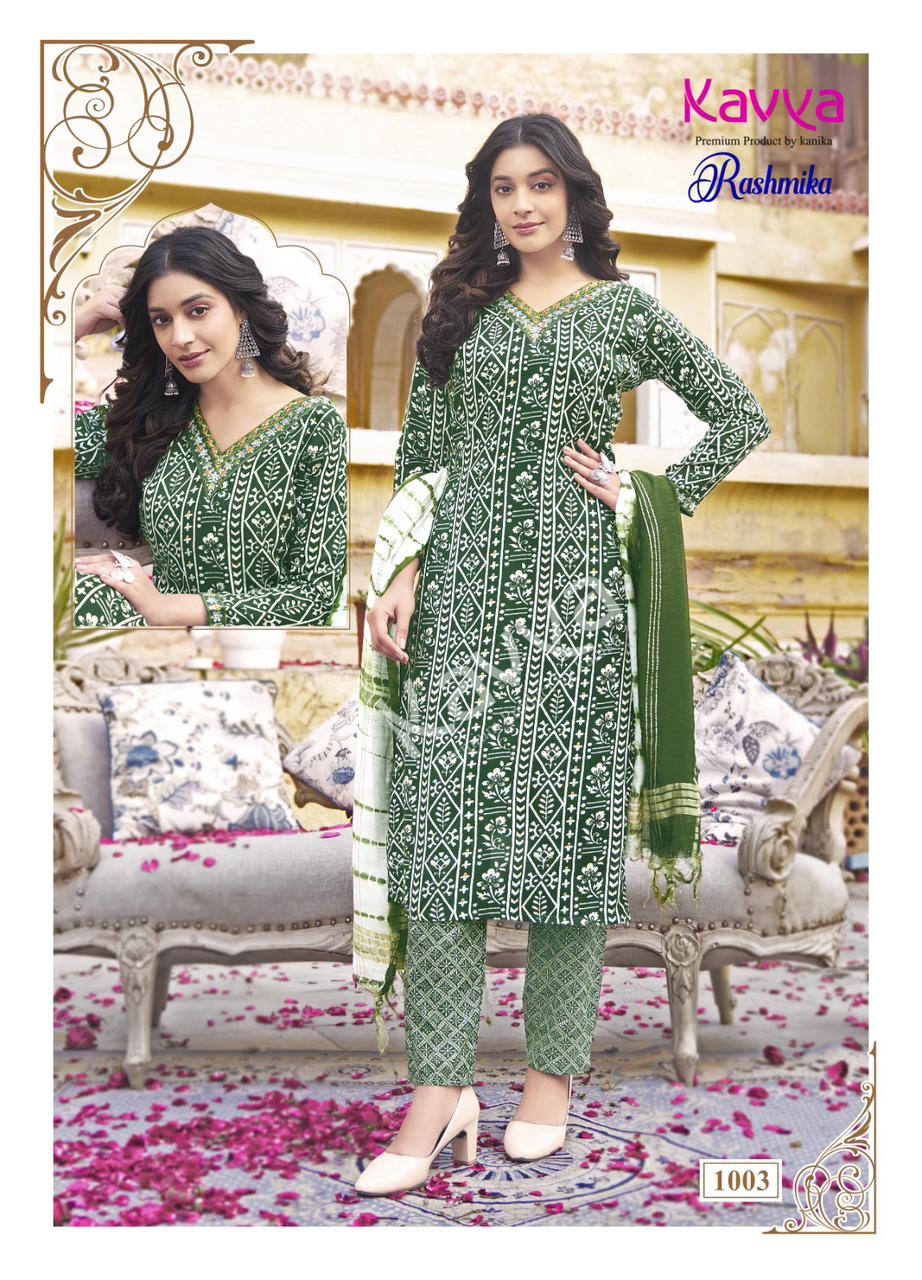 Kavya Rashmika Vol 1 Printed Straight Kurti With Bottom Dupatta Wholesale Clothing Suppliers In India