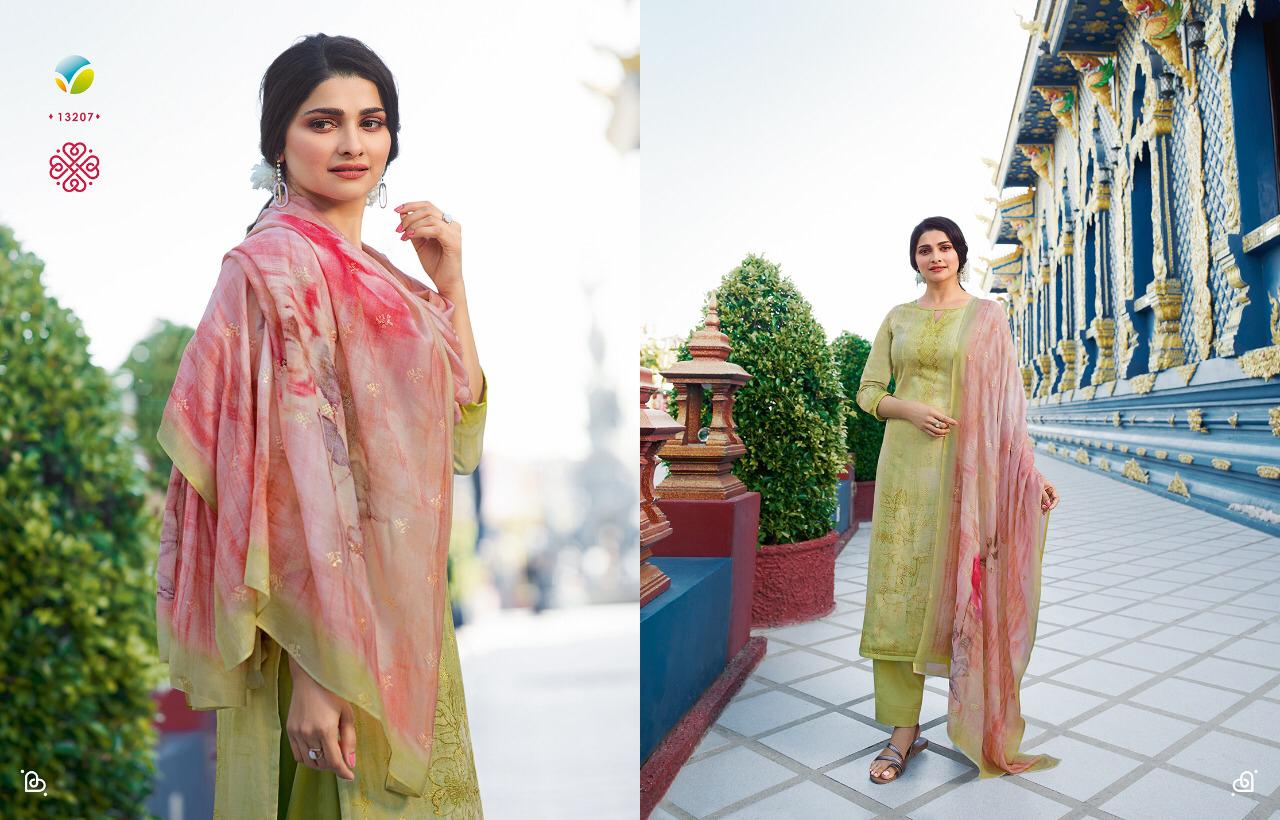 VINAY FASHION KERVIN - SEPHALI Fancy Festive Wear Fine Cotton Satin With Sequence Work Digital Printed Designer Salwar Suit Collection