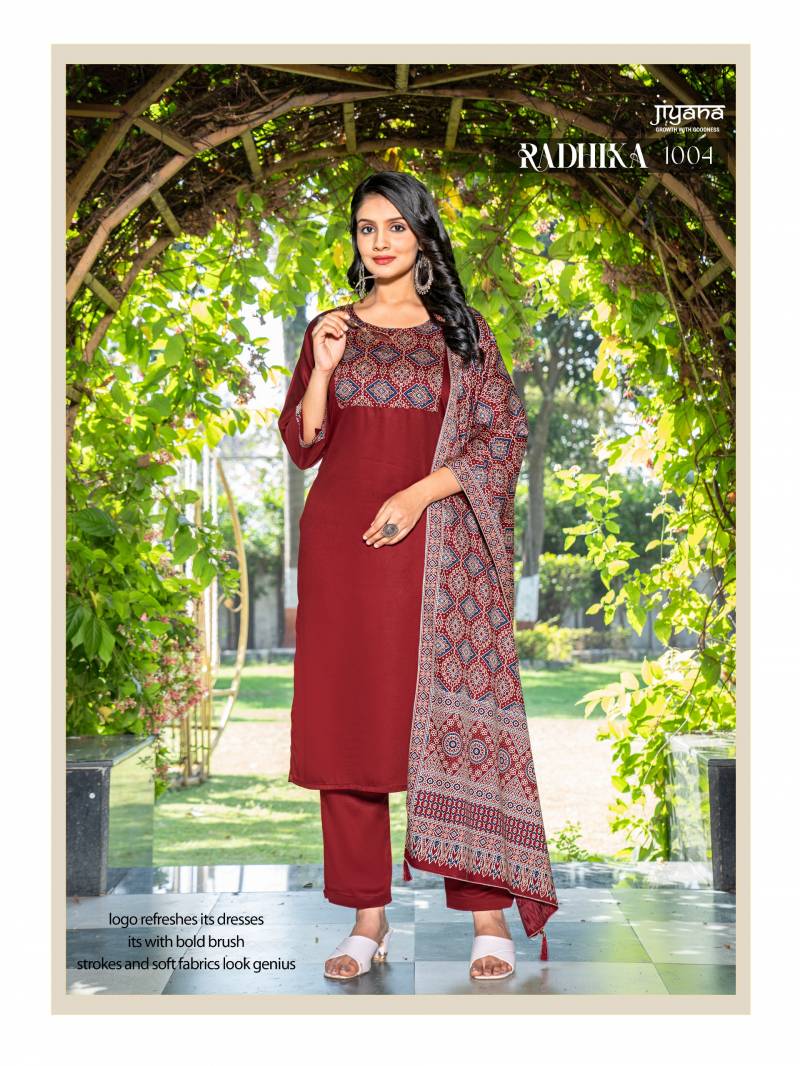 Jiyana Radhika Gajji Silk Kurti Bottom With Dupatta Suppliers In India