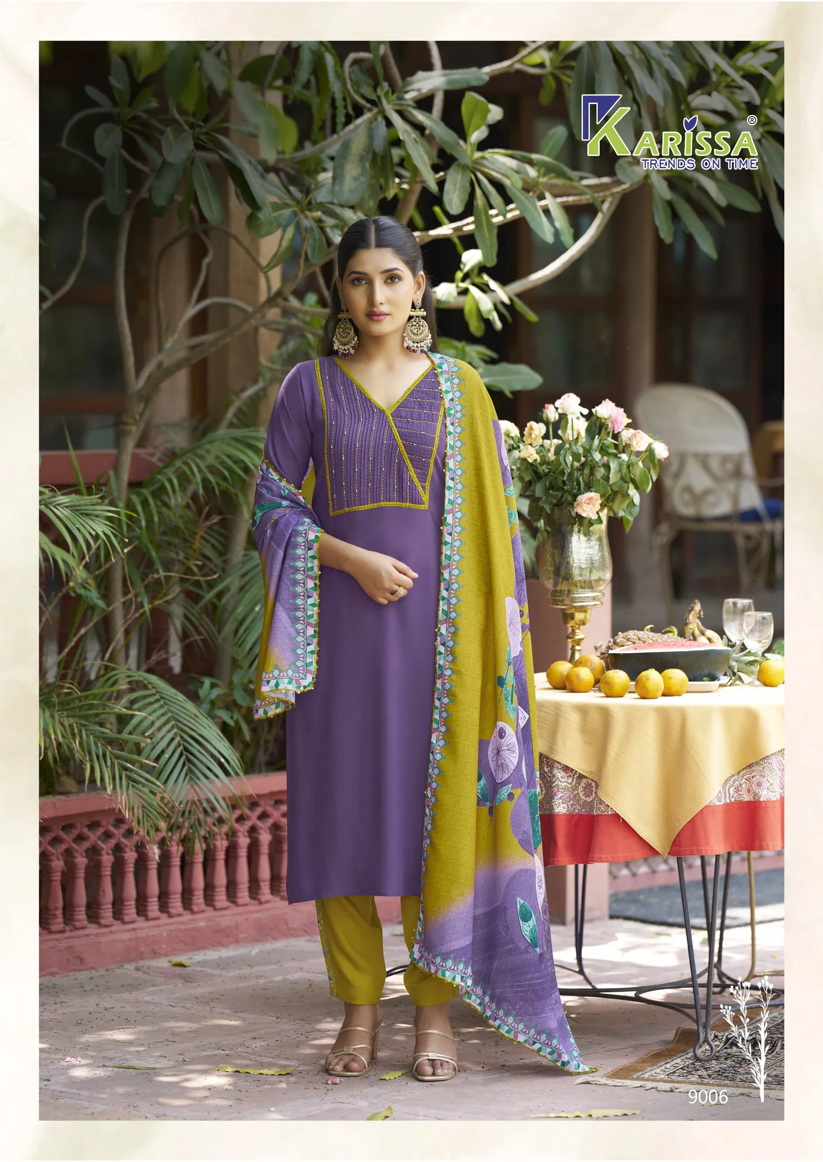 Vidisha Vol 9 By Karissa Rayon Designer Kurti With Bottom Dupatta Suppliers In India