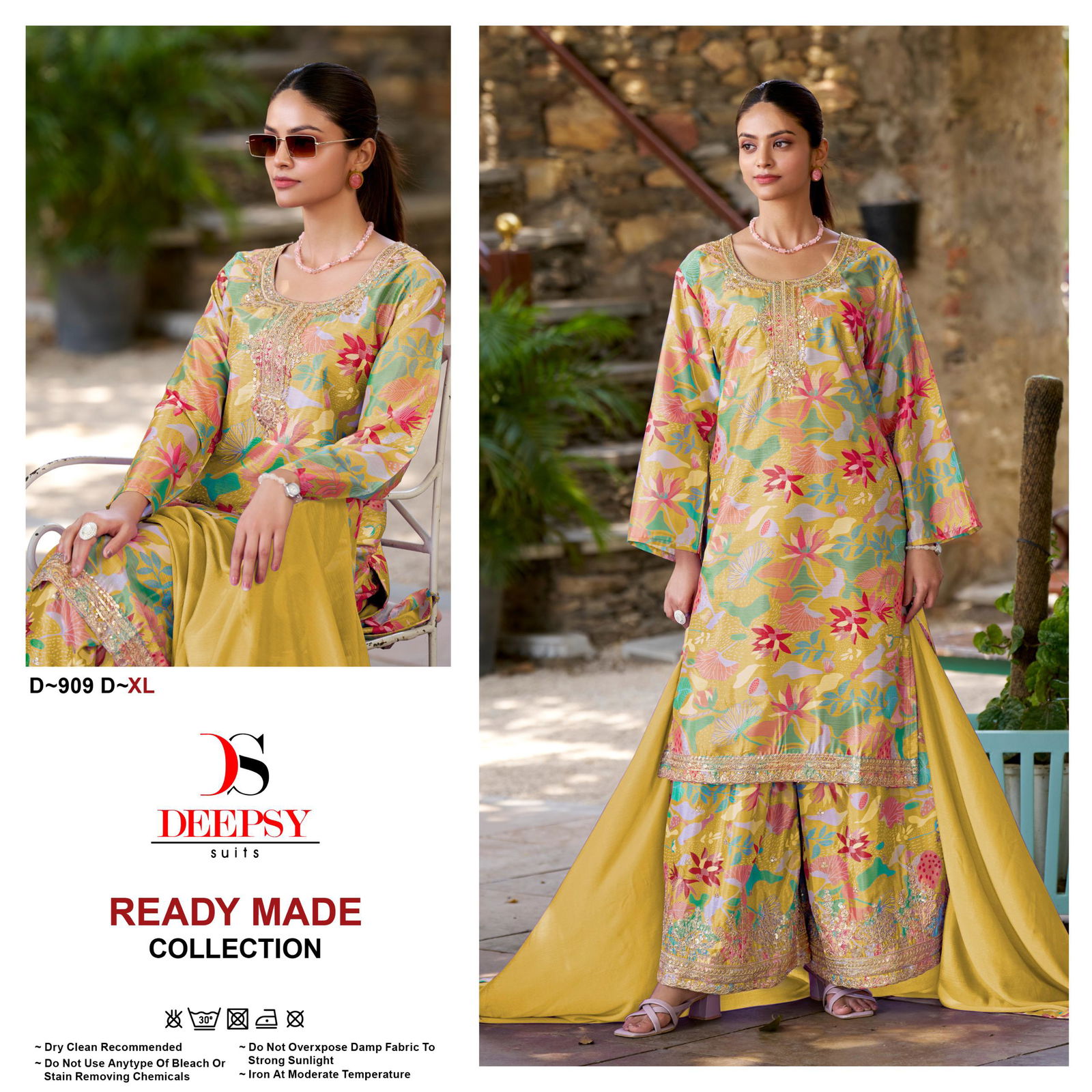 Deepsy 909 A To D Chinon Digital Print Pakistani Readymade Suits Wholesale Online