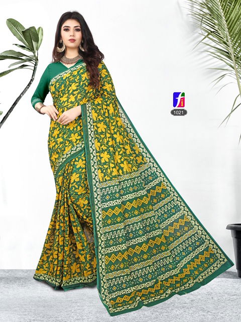 Ganesha Rashami New Collection Of Printed Pure Cotton Daily Wear Cotton Sarees Collection
