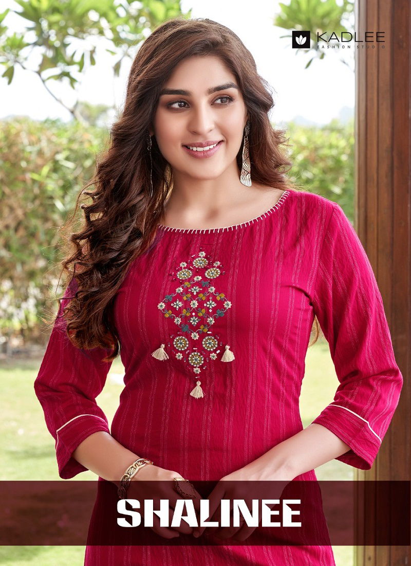 Shalinee Fancy Festive Wear Heavy Designer Pure Cotton Kurti